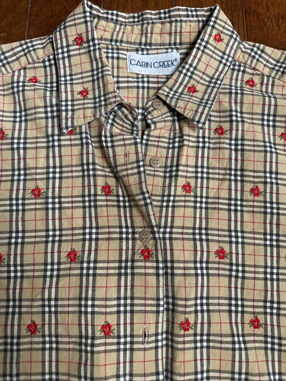 Vintage Cabin Creek Floral Plaid Shirt