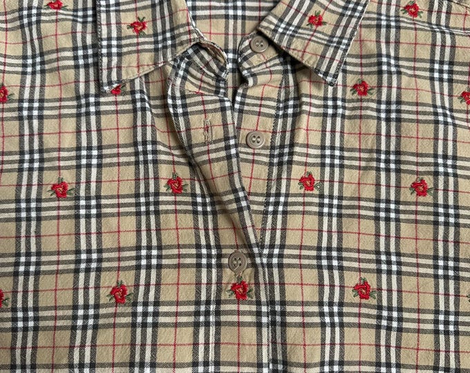 Vintage Cabin Creek Floral Plaid Shirt