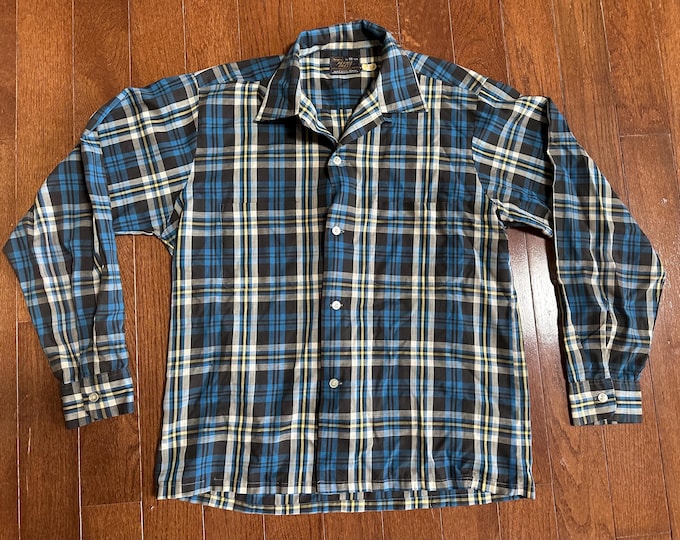1970s Sears Perma-Prest Thin Flannel Shirt