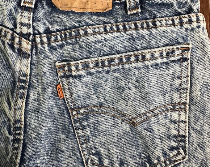 Vintage Levi’s 500 Orange Tab Acid Wash Jeans