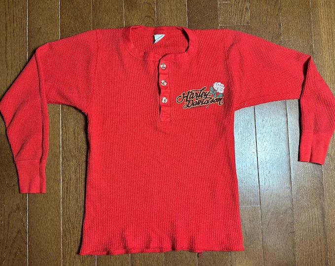 Vintage 1992 Harley-Davidson Thermal Henley