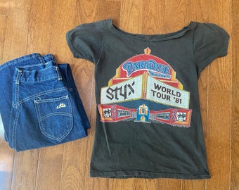 1981 Styx World Tour Cut Up Tee