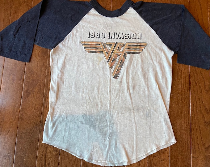 1980 Invasion Van Halen Thrashed Raglan