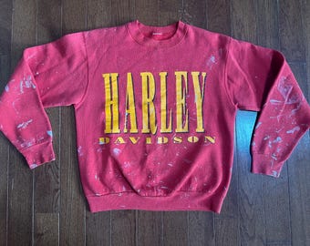 1990s Harley-Davidson Thrashed Crewneck