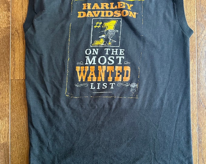 1984 Harley Davidson #1 On The Most Wanted List Tee
