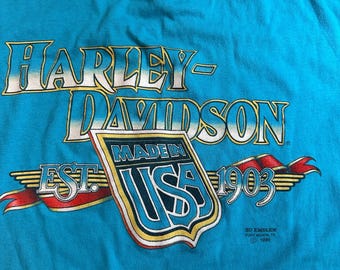 1990 Harley-Davidson 3D Emblem Tee
