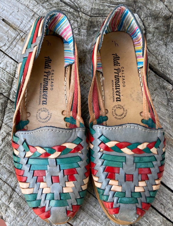 1980's Tribal Leather Flats