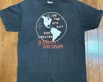 1980s On the 8th Day God Created Harley Davidson