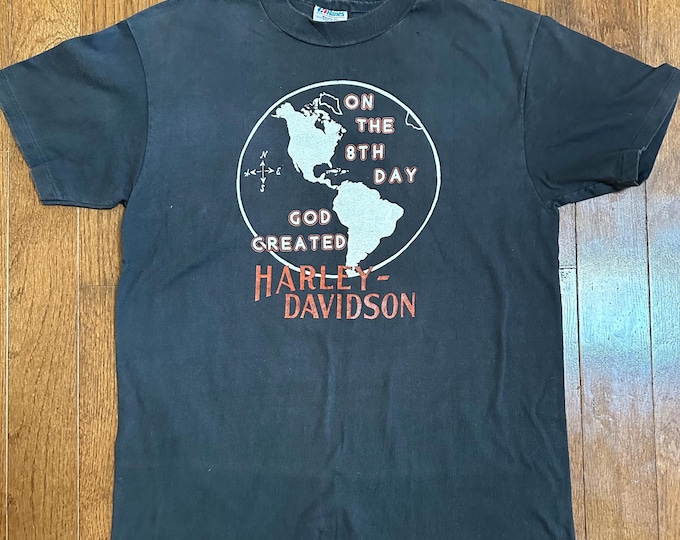 1980s On the 8th Day God Created Harley Davidson
