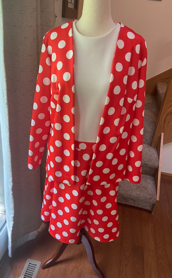 1960's Red Polka Dot Dress Set