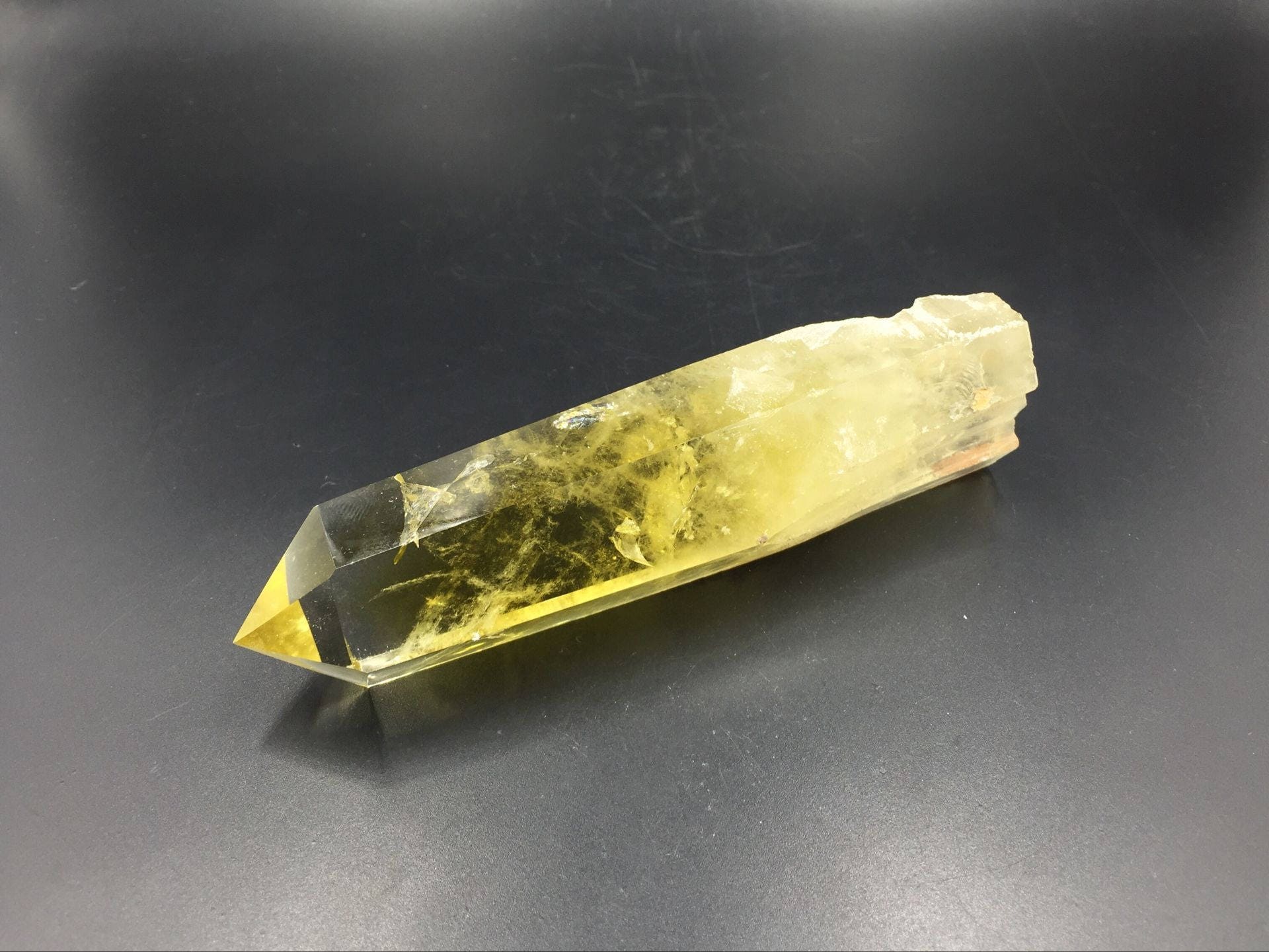 5.2インチ 特大 シトリン タワーポイント クリアイエロー シトリン