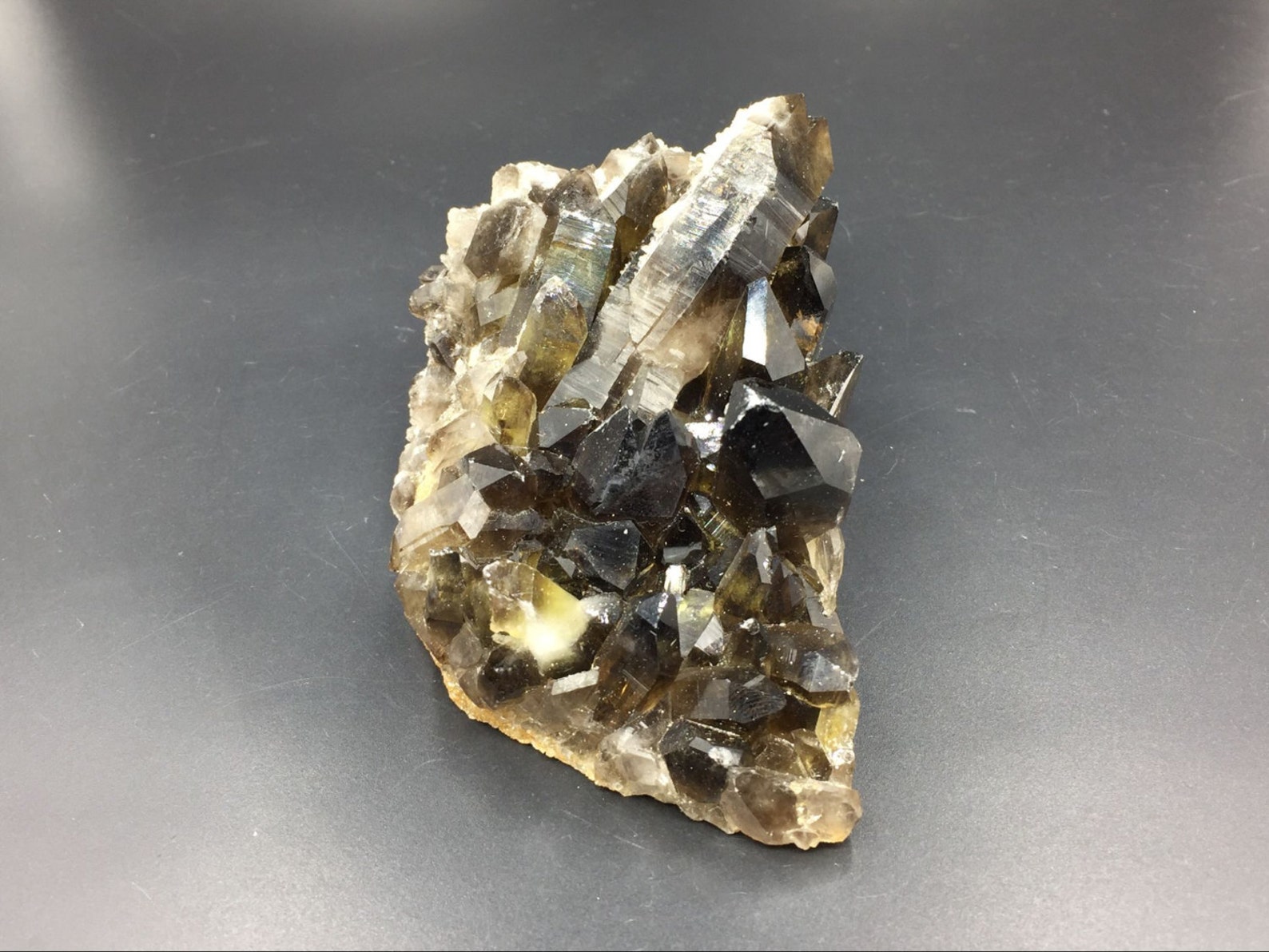 Irradiated Smoky Quartz Cluster Dark Smoky Quartz Crystal Etsy