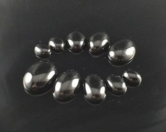 10pcs Oval Onyx Cabochons Black Onyx Cabochons Oval Cabochons Gemstone Cabochons Dome Cabochons Cabs 8x10 10x12 12x16 13x18 15x20 GC