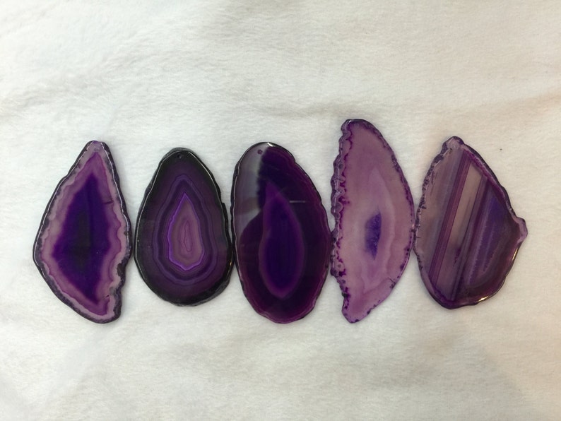 Purple Agate Slice wire wrapping agate Pendant jewelry making supplies Purple dyed Agate Slice Geode Slab Stone slices gemstone
