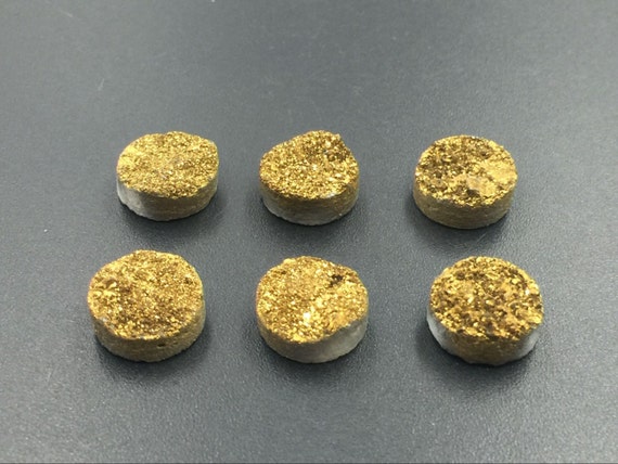Perline rotonde in agata Druzy champagne opaca 15,5 filo 6mm 8mm 10mm