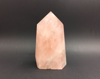 4.5インチ ラージ ローズクォーツ クリスタルポイント ピンク