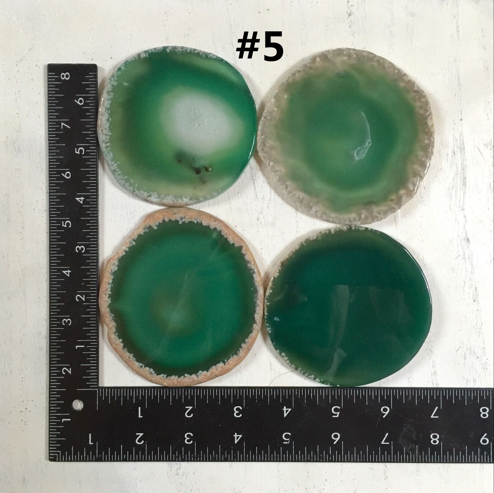 Green Agate Coasters Round Agate Slices Coasters Un-drilled - Etsy
