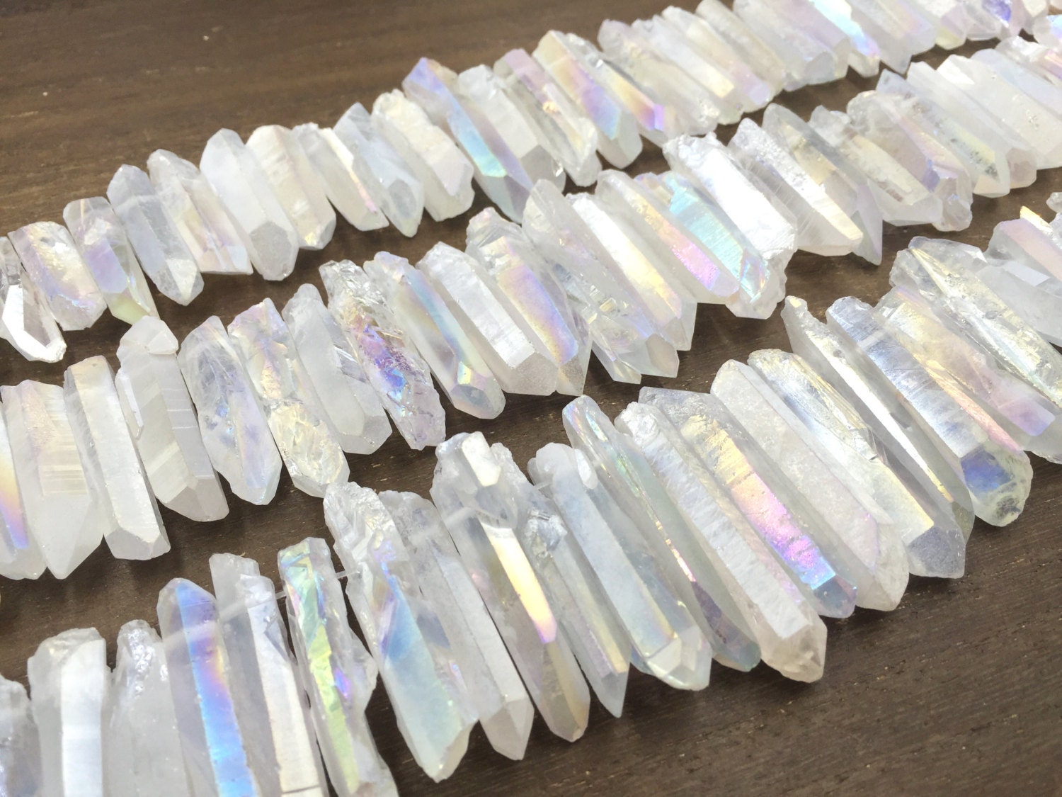 Matte Aura Quartz Crystal Point AA Bulk Quartz Point Beads Wholesale …