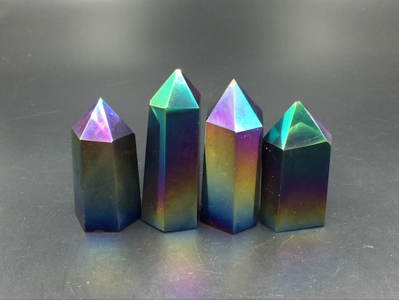 Rainbow Aura Quartz Crystal Towers Rainbow Aura Quartz Crystal Towers