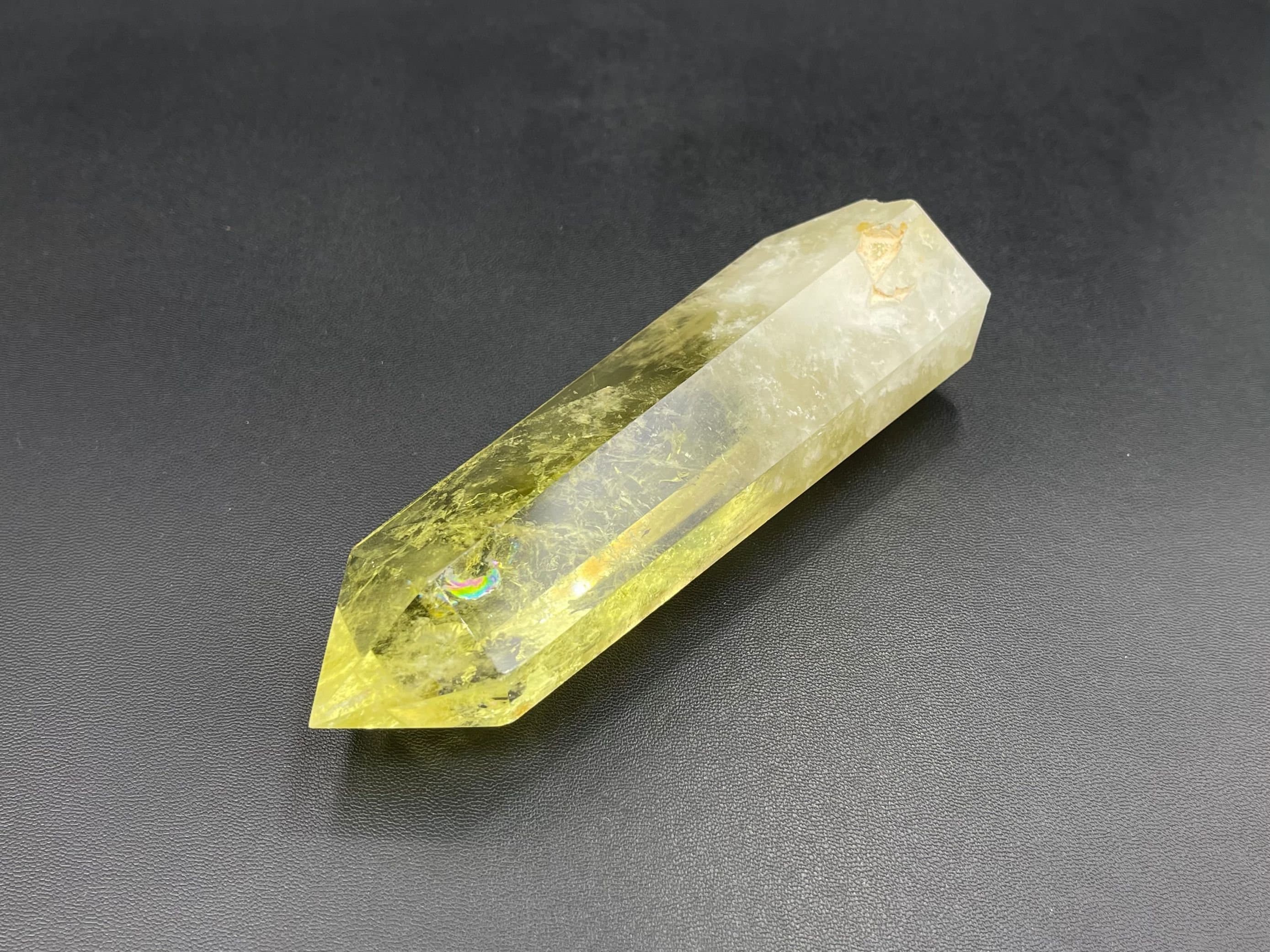 5.2インチ レインボー シトリン タワーポイント クリア イエロー