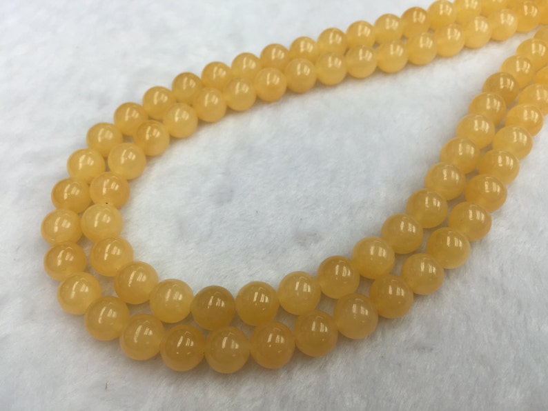 Yellow Jade Beads Natural Topaz Jade Undyed Round Smooth Etsy