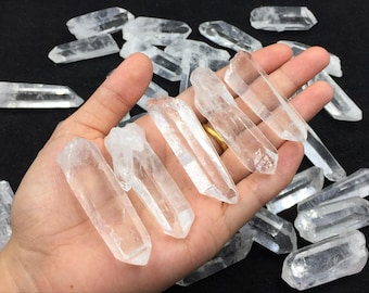 Water Clear Quartz Crystal Points Large Raw Rough Quartz Sticks Loose Crystal Gemstone Supplies Undrilled Quartz Supplies 1/5/10pieces
