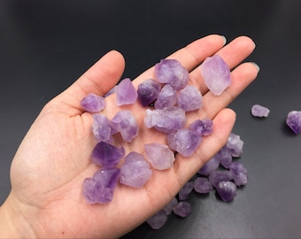 Amethyst Nuggets Amethyst Points Purple Amethyst Quartz Crystal Points Clusters Rock Loose Gemstone Raw Amethyst Supply Un-Drilled 100g Bag