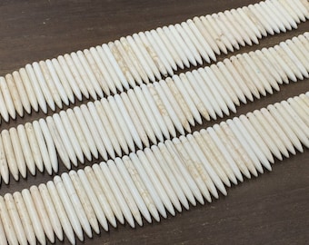 Weiß Türkis Stick Perlen Howlith Spitze Nadel Perlen Spikes Abgestufte Top Gebohrt Lose Perlen Lieferungen 18 "voller Strang