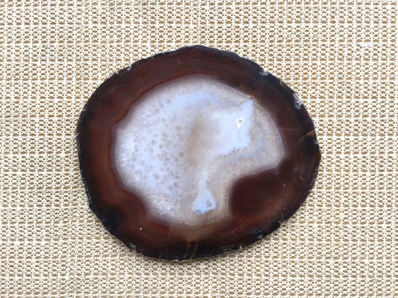 Brown Geode Agate Slice Raw Agate Quartz Geode Slice Agate Art - Etsy