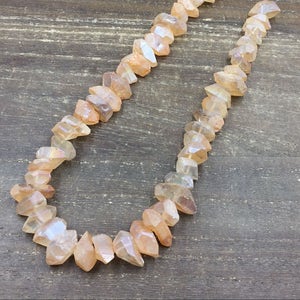 Orange Quartz Crystal Points Faceted Quartz Nugget Beads Tangerine Quartz Nugget Double Terminated Center Drilled Points 6-1015-20mm DQ image 2