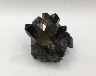 Natural Smoky Quartz Cluster Dark Smoky Quartz Crystal Cluster Druzy Stone Decor Mineral Specimen Healing Stone Rock Free Form CD-S04