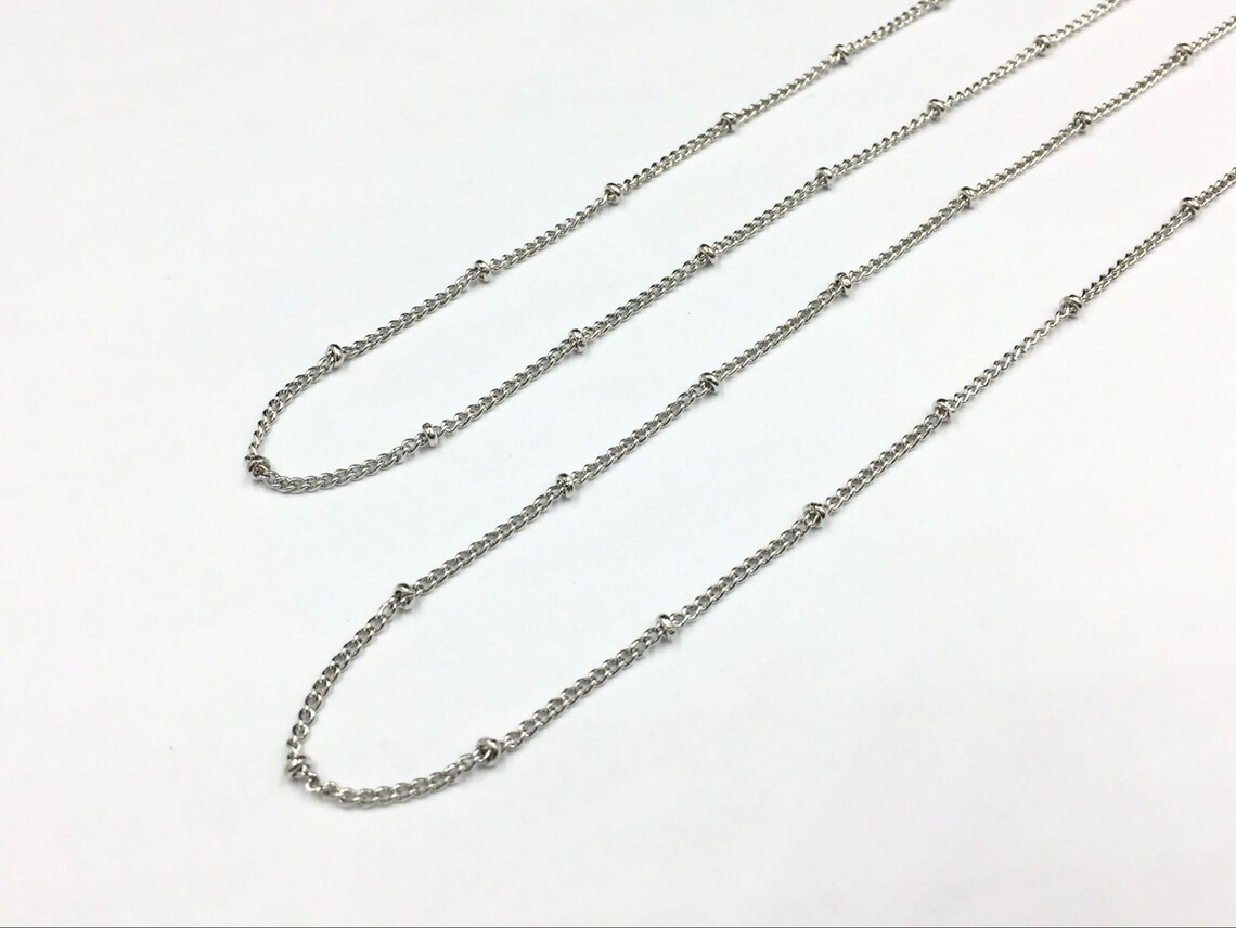 Gold/silver Satellite Chain Dot Chain Satellite Curb Chain Etsy