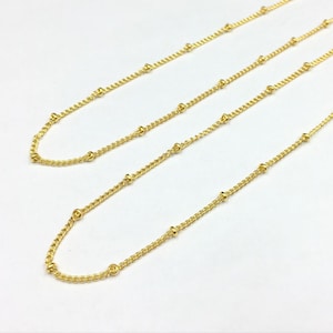 Gold/Silver Satellite Chain Dot Chain Satellite Curb Chain Jewelry Chain Supplies 2mm Bead Chain Wholesale Bulk Chains 10ft/20ft/50ft/100ft