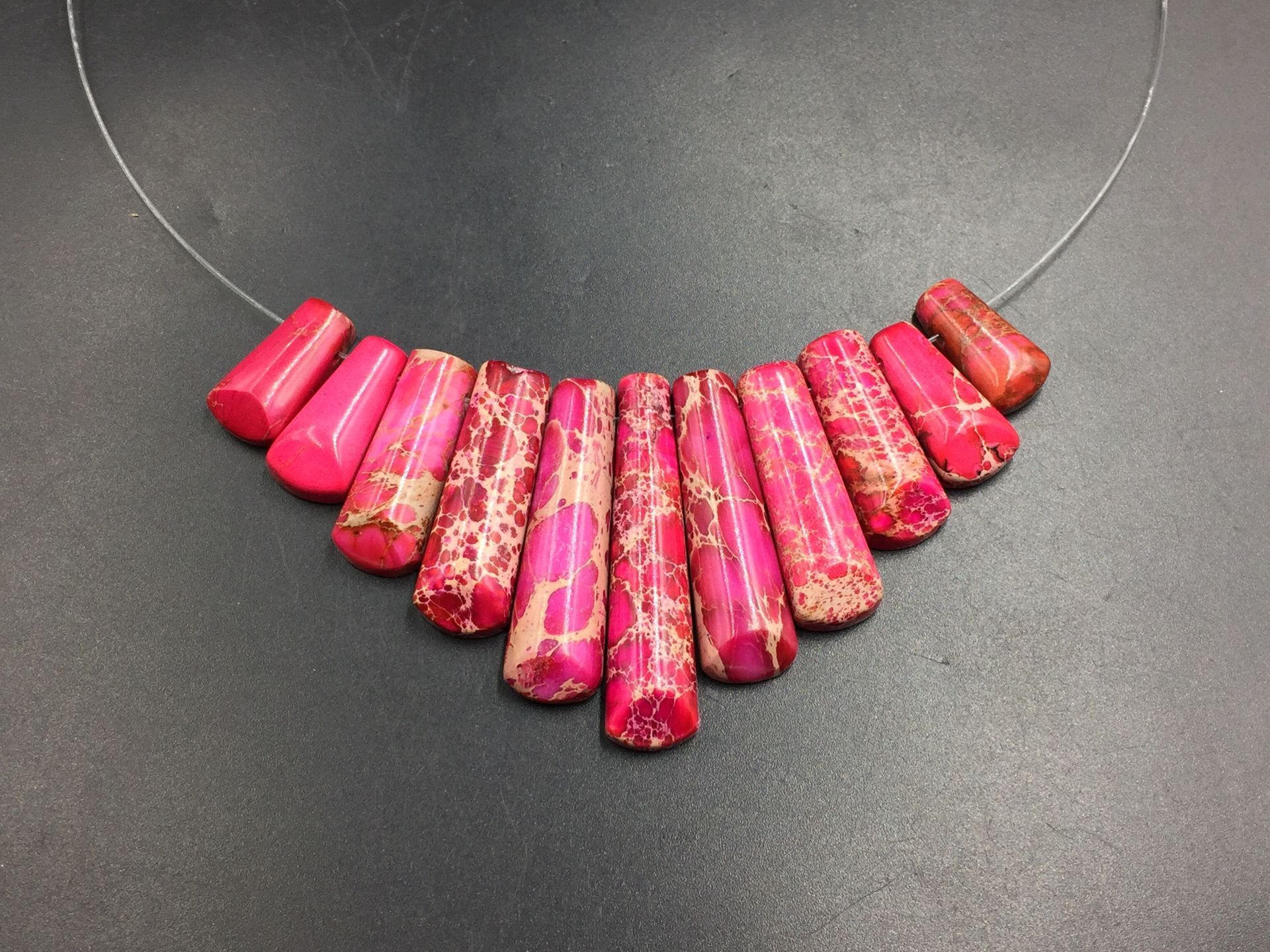 Sea Sediment Jasper Beads Set 11 Pieces Graduated Stick - Etsy