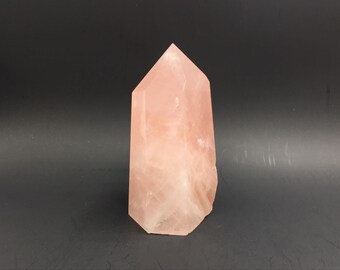 4.5インチ ラージ ローズクォーツ クリスタルポイント ピンク