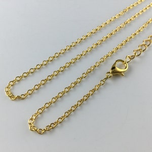 Gold Chain Necklace 2.5mm X 2mm Oval Links Chain Whole Sale Brass Chain ...