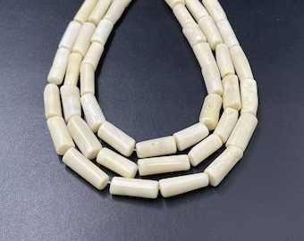 Perline di corallo di bambù bianco di alta qualità, perline di corallo naturale, perline di corallo a forma libera, perline di corallo sfuse, filo da 15-25 mm e 14 pollici.
