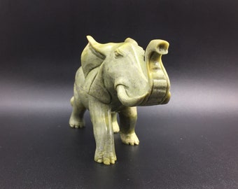 Wpppan Groene Olifant Ornament, Olifant Standbeeld, Jade Steen Handwerk