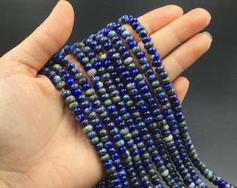 Rondelle sfaccettato Lapis perline blu Lapis Lazuli distanziatore perline 4x6mm Lapis naturale perline perline gioielli forniture perline 15.5"/ Full Strand
