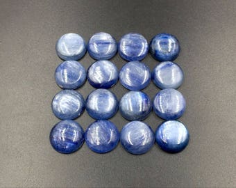 Round Kyanite Cabochon Natural Blue Kyanite Crystal Cabochon Semi Precious Gemstone Cabochon Cabs 8mm 10mm 12mm 14mm 16mm GC