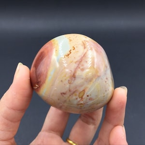 2.3&quot; Polished Ocean Jasper Stone Specimen Tumbled Stone Palm Stone Crystal Mineral Specimen Healing Meditation CD-OJ-07