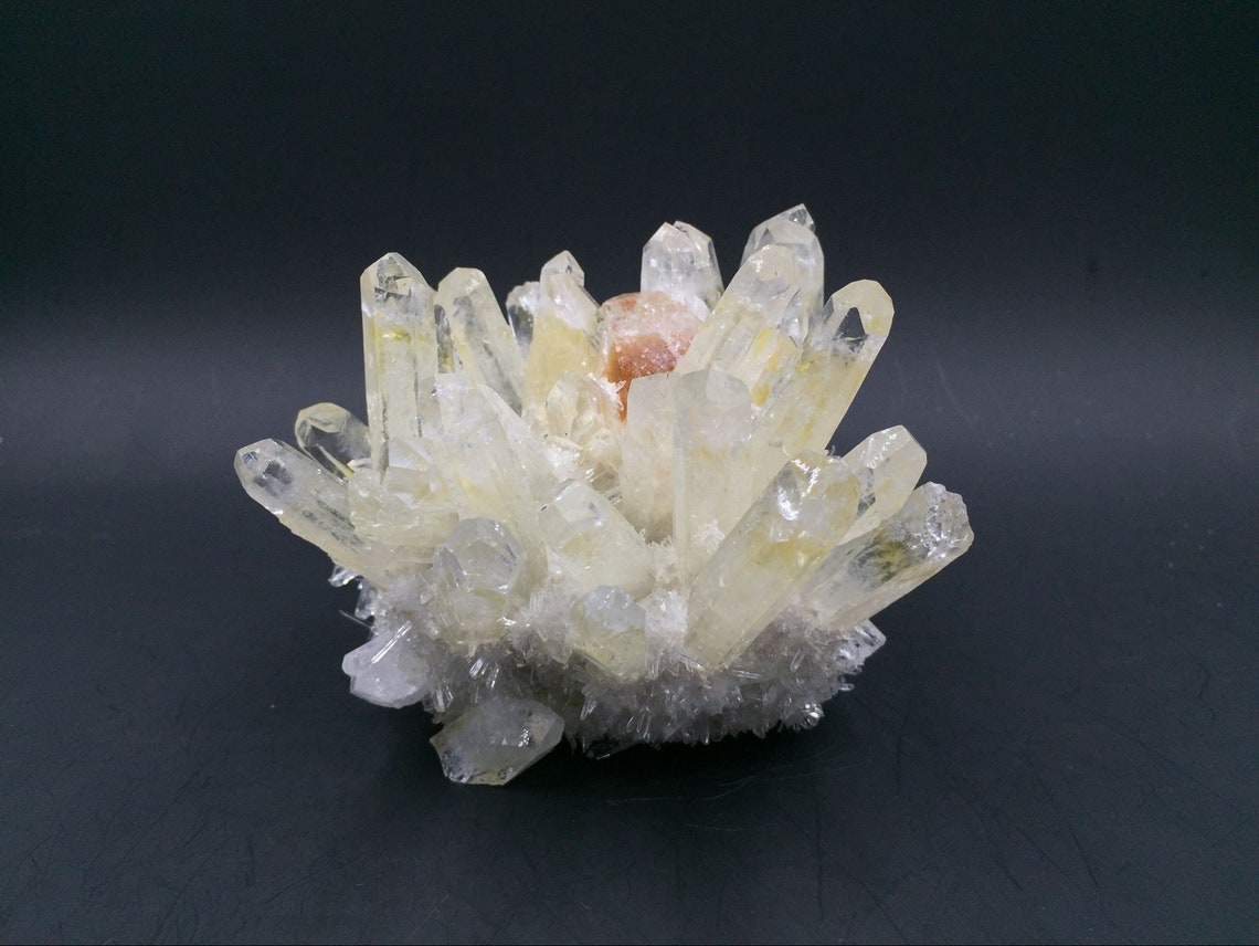 1.25lbs Large Yellow Quartz Cluster With Orange Phantom Quartz Etsy