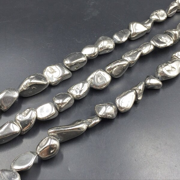 Silver Nugget Beads Etsy