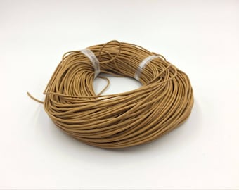 5meters Light Brown Round Leather Cord 1.5mm Leather Cord Genuine Natural Leather Dyed Leather Round Cord