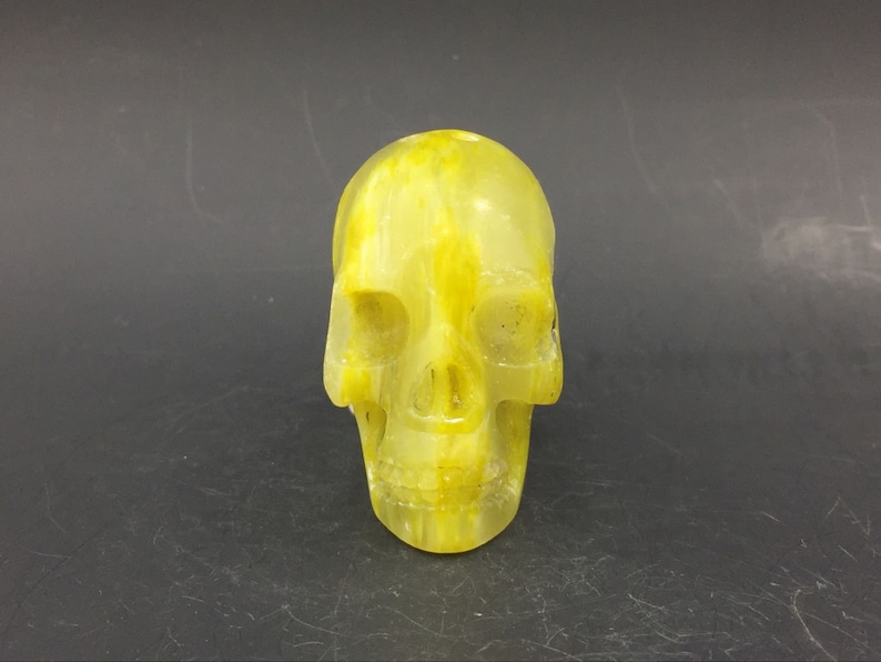 Rare Unique Stone Skull Pendant Natural Gemstone Realistic Skull Hand Carved Flat Back Skull Jewelry Charm Craft #049