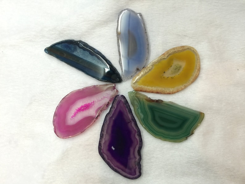 Purple Agate Slice wire wrapping agate Pendant jewelry making supplies Purple dyed Agate Slice Geode Slab Stone slices gemstone