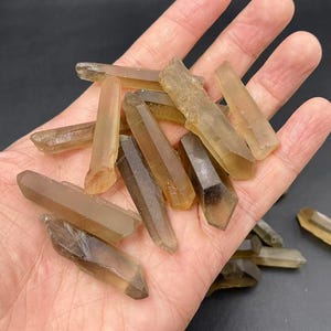 Raw Smoky Quartz Crystal Points Rough Bulk Quartz Sticks Loose Crystal Gemstone Supplies Undrilled Quartz Pendant Supplies 1/5/10pieces