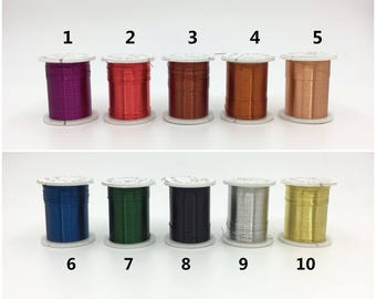 0.3mm 28 Gauge Artistic Wire 10 Colors Metal Wire Copper Wire Craft Wire Jewelry Making Wire Spool 10meters/10.9yards/32.8feet