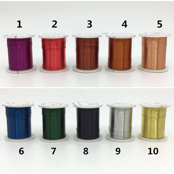 0.3mm 28 Gauge Artistic Wire 10 Colors Metal Wire Copper Wire Craft Wire Bijoux Making Wire Spool 10meters/10.9yards/32.8feet