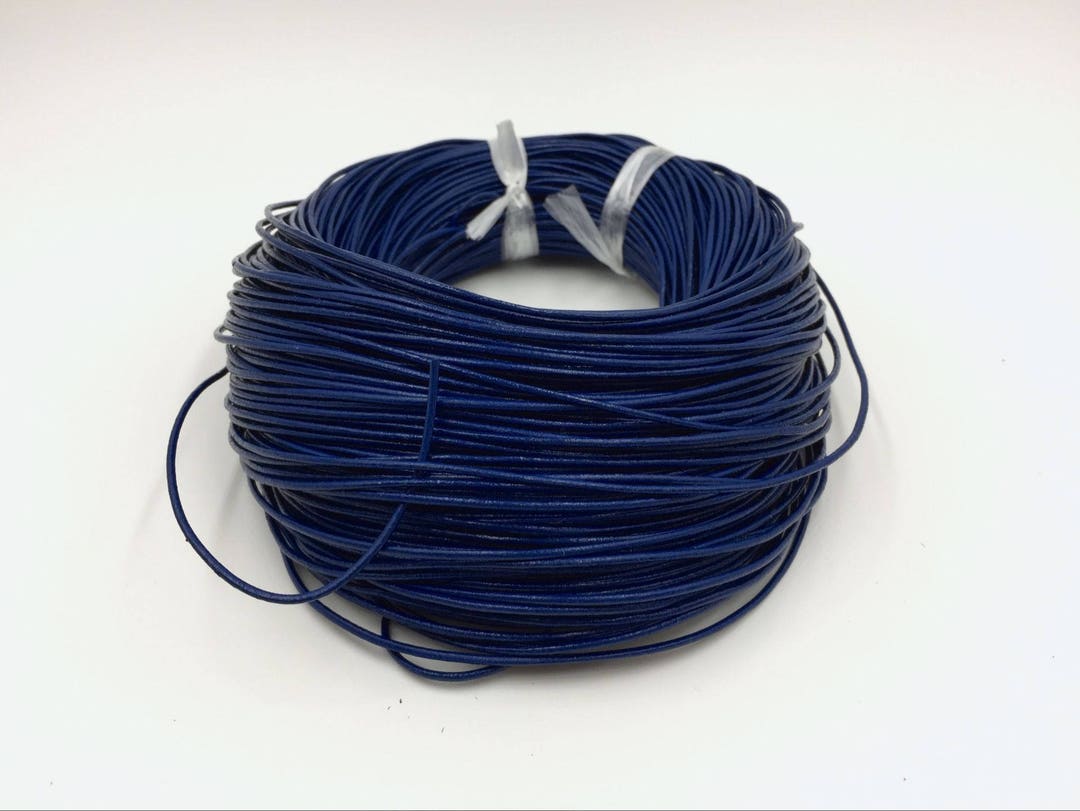 5meters Round Leather Cord 1.5mm Dark Blue Leather Cord - Etsy